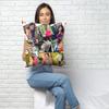 cuddlyprint White Satin Polyester 9 Photo Personalized Cushion/Pillow with Filler 16x16 inches view 4