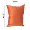 Fab Nation Silk Cushion Covers Orange, Set of 5 | 16x16 inches Plain Fabric Square Cushion Cover for Sofa, Living Room| Decorative Pillow Covers for Home Decor view 4