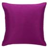 Fab Nation Set of 5 Cushions Covers, Dupion Silk, Plain Purple | 16x16 inches, Zipper Back view 2
