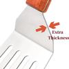 Ramkuwar with device of R Turner Professional Grade Stainless Steel Spatula Set of 1 Slotted Turner Cooking Fish Egg Meat Dumpling Frying 30 cm view 4