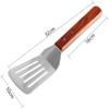 Baskety Turner Professional Grade Stainless Steel Spatula Set of 1 Perfect for Cast Iron Skillets and Flat Top Grills Turner E Big 32 cm view 2