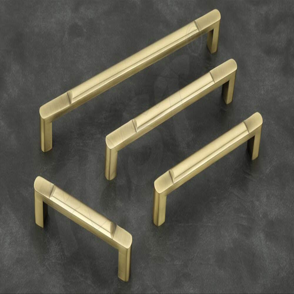 FAST CP35 Brass Antique Stainless Steel Furniture Cabinet Pull Door Handle for Wardrobe Cupboard Dresser Doors and Drawer 2pcs (160mm 8inch)