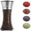 P-Plus International Pepper Grinder or Salt Shaker for Professional Chef - Best Spice Mill with Brushed Stainless Steel, Special Mark, Ceramic Blades and Adjustable Coarseness (Tall Pack 1) view 2