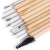 ZHENGTU Ceramic 11 Pcs Wooden Handle Clay Carving Pottery Sculpting Tools for Art and Craft view 2