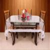 FACTCORE 0.20mm 6Seater Clear with Silver Lace Table Cover (60 X 90 Inches) view 1