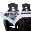 FACTCORE 0.20mm 6Seater Clear with Silver Lace Table Cover (60 X 90 Inches) view 2