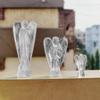 Clear Quartz Crystal Angel Statue 2 Inch for Meditation, Reiki & Vastu | Natural Healing Crystal Showpiece for Spiritual Gifting & Home Decoration | Guardian Angels Figurine for Mental Clarity & Focus view 3