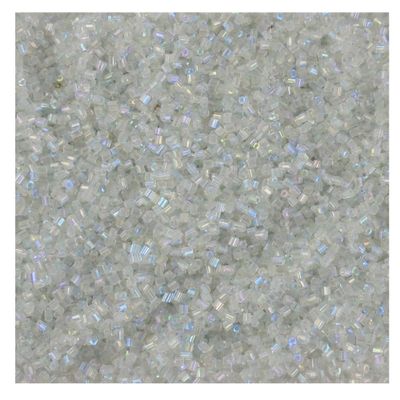 eshoppee 400 gm,3mm White Trans Rainbow Colour Jewellery Making Seed Beads Cut Beads Cut Dana Art and Craft Making Embroidery Material kit (25, 400 gm)