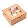 BIG BOX 20 PIECE 4 BROWNIE HOLDER size 6x6x2.5 Brown Bakery Boxes with open Window for Pie and Cookies Boxes Small Natural Craft Paper Box 6x6x2.5inch view 1