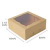 BIG BOX 20 PIECE 4 BROWNIE HOLDER size 6x6x2.5 Brown Bakery Boxes with open Window for Pie and Cookies Boxes Small Natural Craft Paper Box 6x6x2.5inch view 2