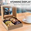BIG BOX 20 PIECE 4 BROWNIE HOLDER size 6x6x2.5 Brown Bakery Boxes with open Window for Pie and Cookies Boxes Small Natural Craft Paper Box 6x6x2.5inch view 4