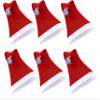 Evisha 6 Pcs Merry Christmas Print Christmas Caps Santa Caps Charistmas caps For Tree Decoration X-Mass Caps Hats Santa Caps Santa Claus Caps view 1
