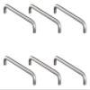 Atlantic Stainless Steel Round D Drawer Cabinet Handles, Pull Handle, Gleaming Silver, 6 Inch - Set Of 6 Pieces, Dazzling Chrome Finish view 1