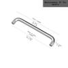 Atlantic Stainless Steel Round D Drawer Cabinet Handles, Pull Handle, Gleaming Silver, 6 Inch - Set Of 6 Pieces, Dazzling Chrome Finish view 2