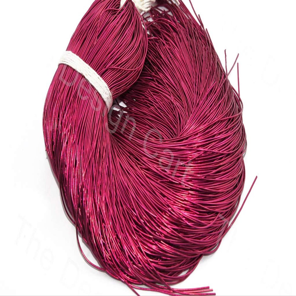 The Design Cart Hot Pink Dapka/Dabka/French Wire for Aari, Zardosi Embroidery and Jewellery Work (100 Grams)