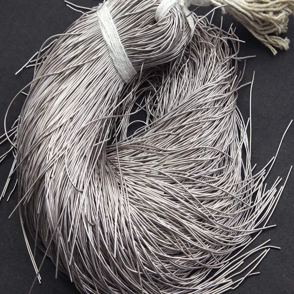 The Design Cart Silver Gray Dapka/Dabka/French Wire for Aari, Zardosi Embroidery and Jewellery Work (100 Grams)