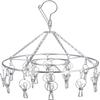 ROLLYWARE 100% Stainless Steel Hangers with Clips, Portable Clip Hangers Suitable for Hanging Small Clothes, Baby Clothes, Socks, Gloves and Stockings view 1