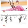 ROLLYWARE 100% Stainless Steel Hangers with Clips, Portable Clip Hangers Suitable for Hanging Small Clothes, Baby Clothes, Socks, Gloves and Stockings view 4