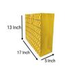 Flute Presents Beautiful Yellow Designer Gift Paper Bag, Size 17 inch (H) x 13 inch (W) x 5 inch (Side), Pack of 10 view 2
