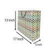 Flute Presents Zigzag Printed Designer Eco Friendly Gift Paper Bag, Size 17 inch (H) x 13 inch (W) x 5 inch (Side), Pack of 10 view 2