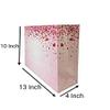 Flute Cubes Presents Beautiful Pink Little Hearts Printed Eco Friendly Designer Gift Paper Bag, Size 13 inch (H) x 10inch (W) x 4inch (Side), Pack of 10 view 2