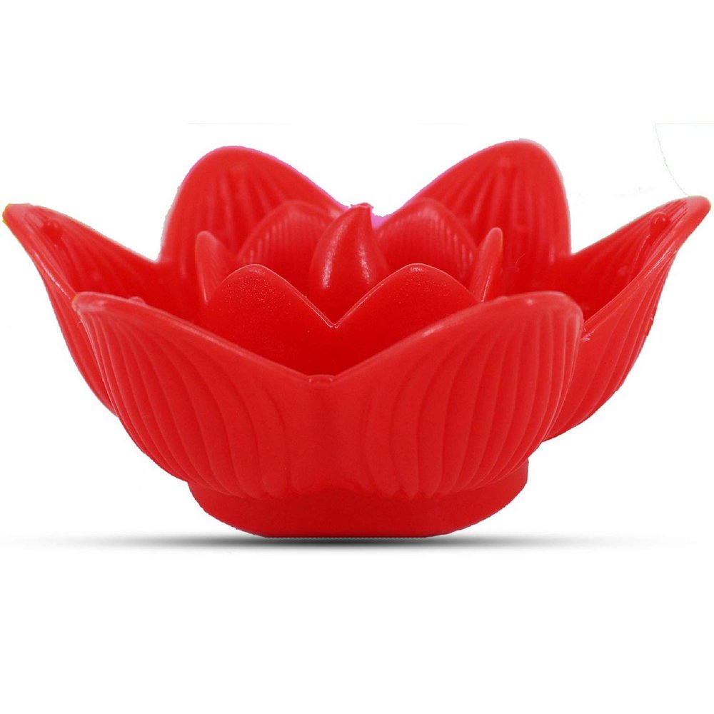 Aseenaa LED Water Floating Smokeless Multi Changing Colour Flame | Flower Shape Sensor TeaLight | Outdoor and Indoor Decoration - Set of 1