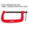 Homdum Heavy Duty G Clamp | C Type Clamping Tool | Pack of 2 Pieces (6 inch) Yellow view 4