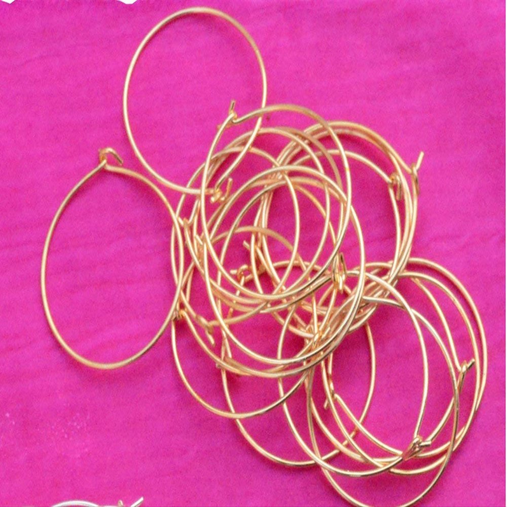 Crafts Haveli Gold Round Loop Rings  50Pc Jewelry Findings for Quilling & DIY Jewelry Making, Jump Rings for Earrings, Pendants, Bracelets & Crafts  CRAFTS HAVELI