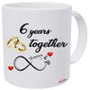 blinkNshop Happy 6th Anniversary Printed Ceramic Coffee Mug 325 ML Gift for Couples, Husband, Wife, Spouse, Brother, Sister, Friends, Parents view 1