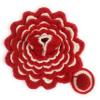 Hardik Creation Wool & Wool Blend Laddu Gopal Handmade Designer Poshak Set with Hat (Red & White) Size (6) view 2