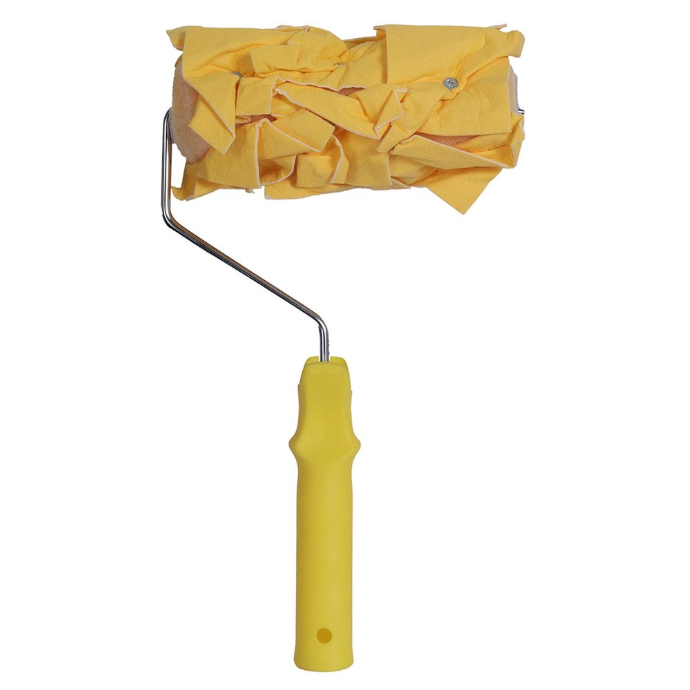 Jai Brush Industries Yellow 7 Inches Ragging Roller Brush for Wall Painting (IMP)