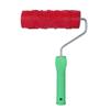 Jai Brush Industries Red 7 Inches Rose Pattern Roller Brush for Wall Painting view 2