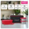 Varmora SS Duo Stainless Steel Lunch Box with 3 Airtight & Leak Proof Containers (240 ml-2 pc and Oval container-550 ml-1 pc) - Pink view 4