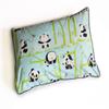 Silverlinen 100% Cotton Panda Village Single Pillow Cover with Piping for Kids Room for Boys and Girls (Pillow NOT Included) - Blue (Size: 18 x 27 Inches) view 1