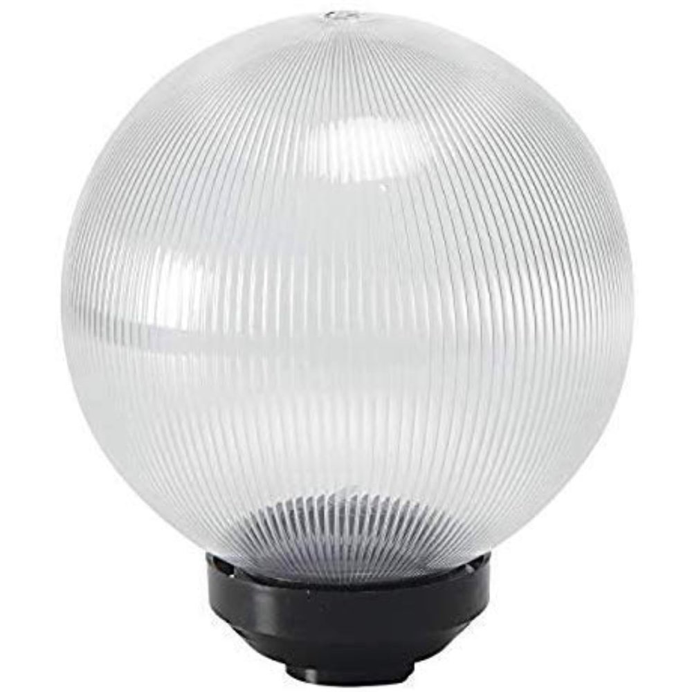Homenique Unbreakable Polycarbonate IP54 Waterproof Gate/Path/Wall/Pillar/Garden Light Bulkhead with White Color LED Bulb (Milky, 6 Inch) Rust-Resistant B22 Lamp (Clear)