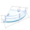 FORTUNE Glass Corner Shelf/Bathroom Shelf/Multipurpose Shelf/Living Room Corner Shelf/Wall Mount Bathroom Shelves (Transparent) (9 x 9 Inch) - (Pack of 2) view 2