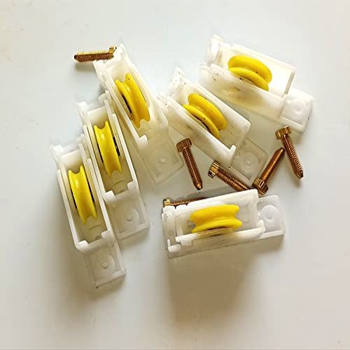Adjustable Aluminium Window Wheel (Yellow) (6 Pcs) 22mm