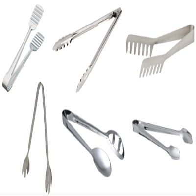 Dynore Stainless Steel 6 Pcs Multipurpose Tongs Set for Kitchen & Serving