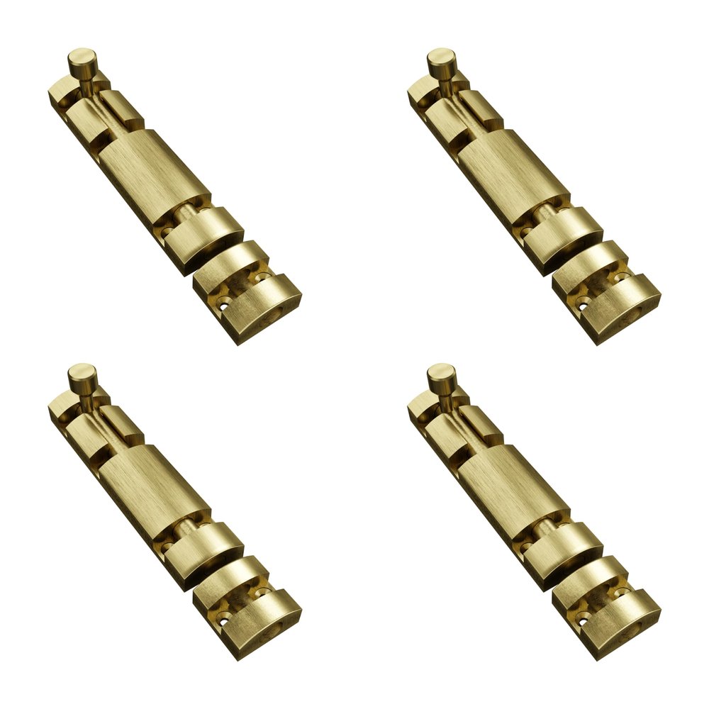 Atlantic 4 Inch Zaylo Tower Bolt for Doors & Windows | Antique Finish Aluminium Kundi/Chitakni Door Latch for Main Door, Bathroom & Bedroom | Heavy Duty Tower Bolt (Pack of 4)