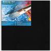 Eascan Art Painting Drawing and Sketch Accessories Cotton Medium Grain Artist's Painting Canvas Board Black Pack of 2 (12" X 24", Black) view 2