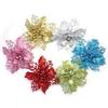 APSAMBR Artificial Glitter Fake Flower Merry Christmas Tree Decorations Ornament for Home (Multicolour) - 6 Pieces view 1