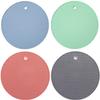 P-Plus International Silicone Trivets Mat for Dish Hot Pads for Counter Top,Pan and Pot Heat Resistant Hot Protector Round B 18 cm Random Pack of 4 view 1