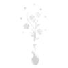 Vosarea 3D Acrylic Wall Sticker Flower and Vase Mirror Wall Decal Art Sticker Wall Sticker for Living Room Bathroom Bedroom view 1