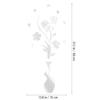 Vosarea 3D Acrylic Wall Sticker Flower and Vase Mirror Wall Decal Art Sticker Wall Sticker for Living Room Bathroom Bedroom view 4