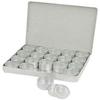 ATOZSHOP11 Individual Tins with Clear Top Aluminium Rectangular Storage Box with Outils (Silver, 20-Pieces, 32 mm) view 1