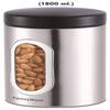Signoraware Modular Stainless Steel Window Round Container | Airtight & Leakproof Storage Box | Space Saving Design | Ideal for Dry Fruits, Snacks, Pulses & Kitchen Storage (1.8 LTR | Steel) view 2