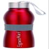 SignoraWare Mobilio Stainless Steel Bottle | Airtight & Leakproof | Fridger Safe | Perfectly Fits into backpacks and office bags | Ideal for School, Office, Gym, Yoga & Travelling (1 Ltr | Red) view 1