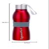 SignoraWare Mobilio Stainless Steel Bottle | Airtight & Leakproof | Fridger Safe | Perfectly Fits into backpacks and office bags | Ideal for School, Office, Gym, Yoga & Travelling (1 Ltr | Red) view 2