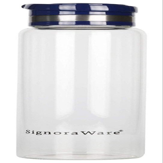 SIGNORA WARE Starlite Borosilicate Glass Water Bottle With Screw Cap | Leak Proof Transparent (550Ml, Set Of 1, Clear)