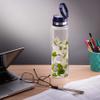 SIGNORA WARE Starlite Borosilicate Glass Water Bottle With Screw Cap | Leak Proof Transparent (550Ml, Set Of 1, Clear) view 2